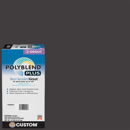 CUSTOM BUILDING PRODUCTS Polyblend Plus Indoor and Outdoor Charcoal Non-Sanded Grout 10 lb PBPG6010